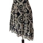 Love Shack Fancy  Black And Cream Pamela Asymmetric One Shoulder Flounce‎ Dress S Photo 5