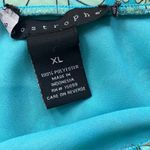 Apostrophe Blue green floral groovy skirt Y2K bohemian hippie boho chic 2000s Photo 6