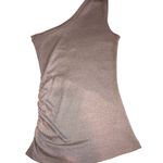 Michael Stars One Size Gray Silver Sparkle Stretch One Shoulder Top Knit OS Photo 4
