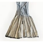 Cloth & Stone Striped Linen Blend Romper Medium Lagenlook Comfort Raw Hem Photo 3