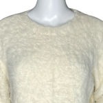 Kendall & Kylie Sweater Womens Small Cream Fuzzy Knit Cropped Soft Cozy Neutral Photo 4