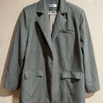 Mistress Rocks  gray oversized pinstripe blazer Photo 0