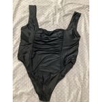 J.Crew  Size 24 New Black Ruched Square Neck One Piece Swimsuit Photo 1