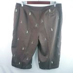 Coral Bay Golf 16 Chocolate Lime Bermuda Shorts Plus Green Photo 2