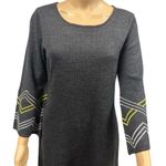 R & K Gray Knee Length 3 Quarter Sleeve Lightweight Knit Acrylic Sweater Dress M Photo 3