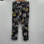 H&M Black Floral Pants Photo 2