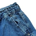 ZARA  Womens High Waisted Cropped Jeans Blue Cotton Pockets Boho SZ 10 #1824 Photo 3