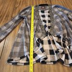 Heartloom Revolve  Brown checker Plaid duster Shrug with Metal Appliqué small Photo 8