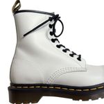 Dr. Martens Like New  Leather 1460 8 Eye Boots White Size 5 Photo 2