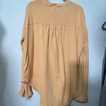 Free People  Granolagirl Cottagecore Spirit Tee Gold Mustard Medium Stitchwork Photo 3