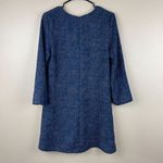 Gap  Swing Shift Dress Womens Size S Blue Dots Print‎ V Neck 3/4 Sleeve Oversized Photo 12