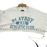 PacSun Playboy By Cropped Sweatshirt Light Gray Size S Photo 3