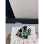 Vintage Rhinestone & Enamel Fish Brooch Pin Green Photo 4