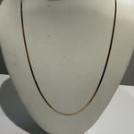 20"‎ Rose Gold Plated 925 Sterling Silver Herringbone Chain Flat Necklace Pink Photo 0