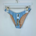 J.Crew Curved Waist Cheeky Bikini Bottom Beach Swim Minimalist Blue XS NWT Photo 3