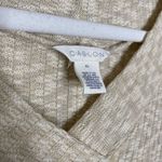 Caslon  Rib Knit V-Neck Pullover High Low Hem Tunic Side Slits Cream Size XL Photo 3
