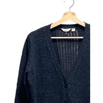 Lucky Brand Linen Blend Classic Cardigan Gray Size M Minimalist Lightweight Boho Photo 6