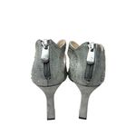 Adrienne Vittadini  Sandals Size 6 Gray Beaded Open Toe‎ High Heel Back Zip Photo 7