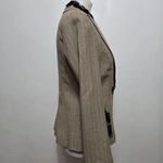 Yoana Baraschi Blazer Jacket Size 4 Striped Lace Trim Career Business Photo 3