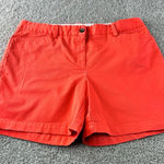 Lands' End Womens Fit 2 Coral Red Cotton Blend Shorts Size 16 Casual Vacation Photo 0