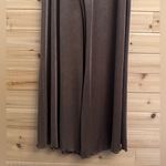 Chicos Travelers 1/Medium Brown Anti Wrinkle Pull On Lettuce Hem Wide Leg Pants Photo 6