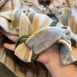 Frye  Carly Stripe Print Burlap Ikat Jacket Moto Boho Brass Ring Edgy Cool Biker Photo 8