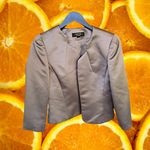 Tahari Arthur Levine Luxe Bronze Open Front Collarless Blazer Size 4 Photo 1