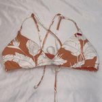 Roxy Printed Beach Classics Terra Cotta Tiki Flying Flowers Scoop Bikini Top - L Photo 5