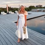 Reformation  Marella Linen Midi Dress in White 6 Photo 4