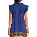 J. Marie Women's The Wrin Top Royal Blue High Neck Size M Size M Photo 1