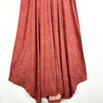 prAna  Saxon Dress Size XL Midi V-Neck Active Outdoor Rust Floret Hankerchief Hem Photo 3