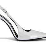 retrofete Cindy Slingback High Heels in Silver 39.5 with Box Womens High Pumps Size 8.5 Photo 0