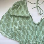 Francesca's Francesca’s tropical leaf pom sheer swim romper, size medium Photo 3