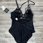 Hula Honey Women's Black Festival Dream Embellished 1 Piece Swimsuit sz Jr's XS Photo 3