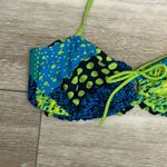 Decree Swimwear Sz L Adorable Bikini Top In Greens Blues Turquoise Photo 2