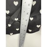 Equipment Femme XS Black Button Down Shirt White Heart Print Long Sleeve Photo 7