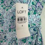 Loft  Blue Floral High Neck Crossover  Dress Photo 7