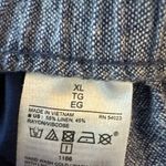 Old Navy Linen Blend Chambray Shorts Boho XL Pull On Embroidered Drawstring Photo 4