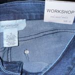 Workshop Republic Clothing WORKSHOP Republic Jeans Size 12 Dark Blue High Rise Cuffed Skinny Ankle Stretch Photo 7
