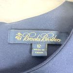 Brooks Brothers Sheath Dress Size 12 Navy Blue Stretch Career Business Workwear Photo 4