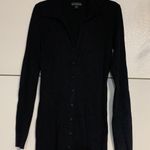 HOUSE OF HARLOW 1960 RIBBED BUTTON UP SWEATER DRESS BLACK LARGE Photo 2