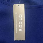 Chico's Chico’s Dress Sz XL Ruffle Wrap Front Flutter Cap Sleeves Classic Worship Photo 5