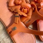 Melissa ‎ Orange Floral Jelly Sandals with Ankle Straps size 6 Photo 5