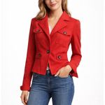 CAbi Little Red Jacket #3374 Tailored Ponte Knit Blazer Jacket Women’s Size 4 Photo 14