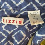 Vintage Y2K Tizzie Chinese Green Dragon Print Button Down Shirt Size Large Photo 5