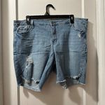True Craft Distressed Bermuda Jean Shorts in 22 Photo 0