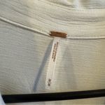 Free People White Oversized Button Down Shirt Photo 3