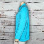 Denim & Co. Size 3X Blue Floral Lace Overlay Zip Front Jacket Photo 2