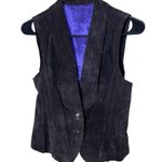 J.S. From Women's Brown Suede Leather Vest with Size M Size M Photo 0