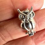 Silver tone owl post earrings Photo 2